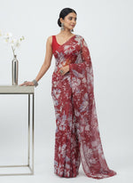 Load image into Gallery viewer, Latest Garden Vareli Printed Nara Chiffon Saree