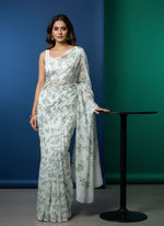 Load image into Gallery viewer, Latest Garden Vareli Printed Nara Chiffon Saree