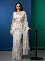 Load image into Gallery viewer, Latest Garden Vareli Printed Nara Chiffon Saree