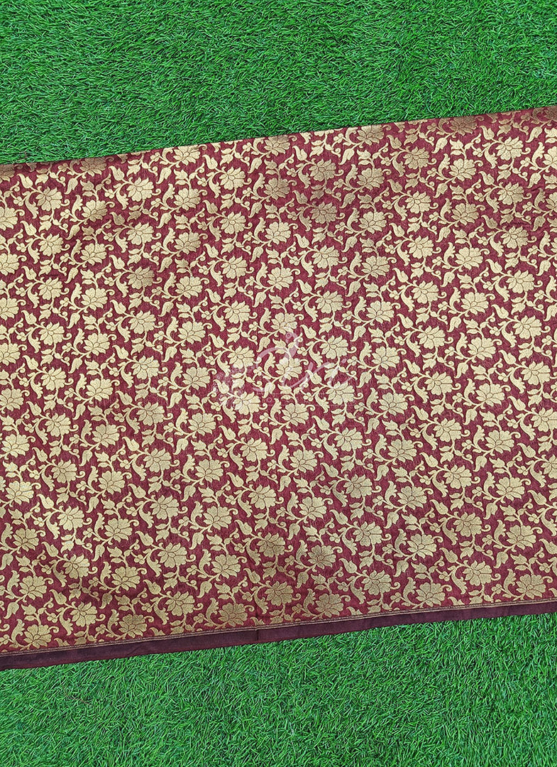 Beautiful Banarasi Silk Fabric in Allover Jaal Design