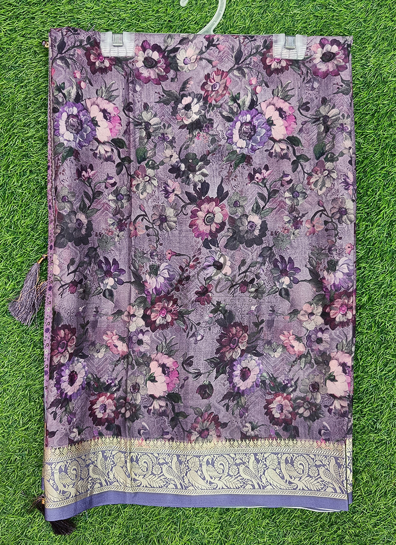 Beautiful Digital Print Viscose Crepe Saree