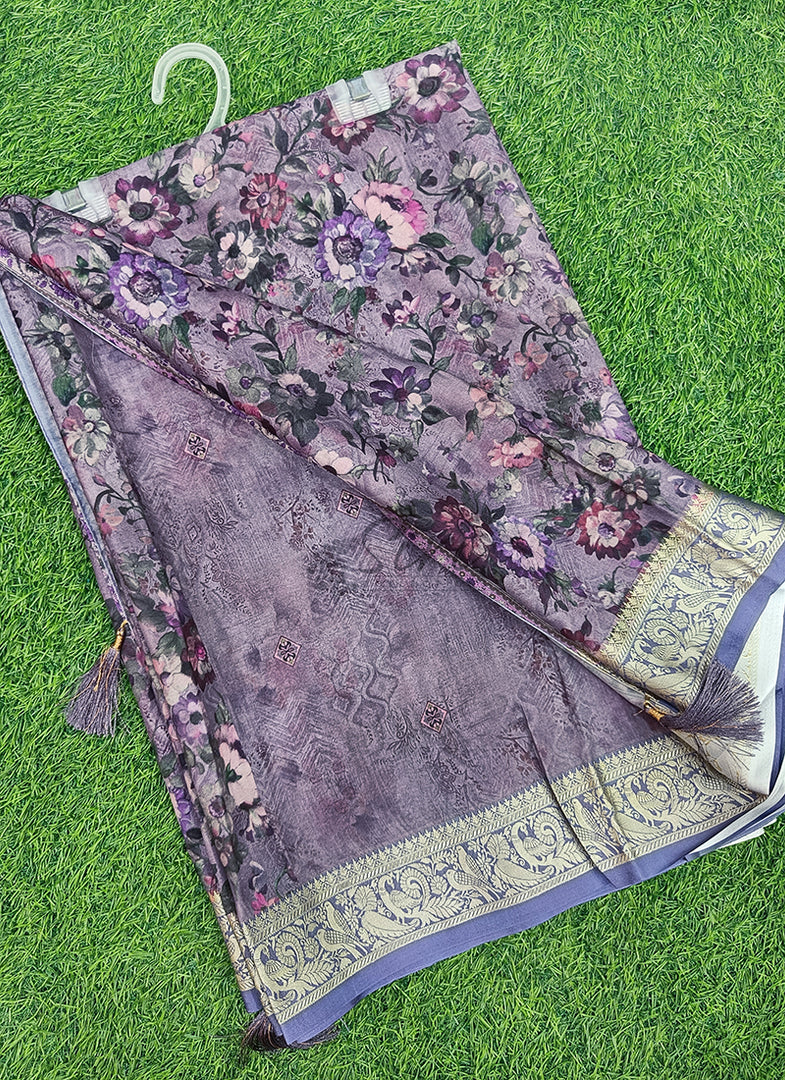 Beautiful Digital Print Viscose Crepe Saree