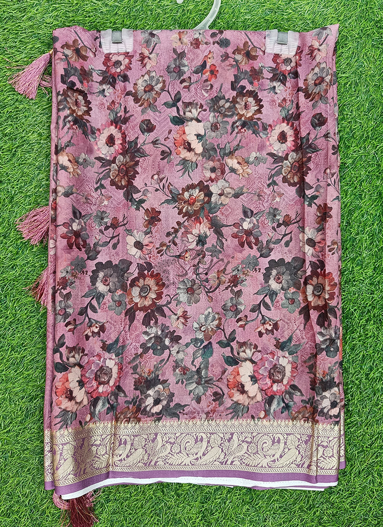 Beautiful Digital Print Viscose Crepe Saree