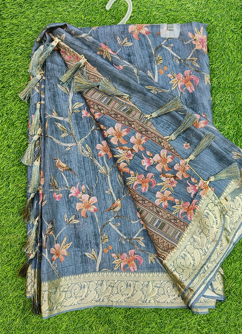 Beautiful Digital Print Viscose Crepe Saree