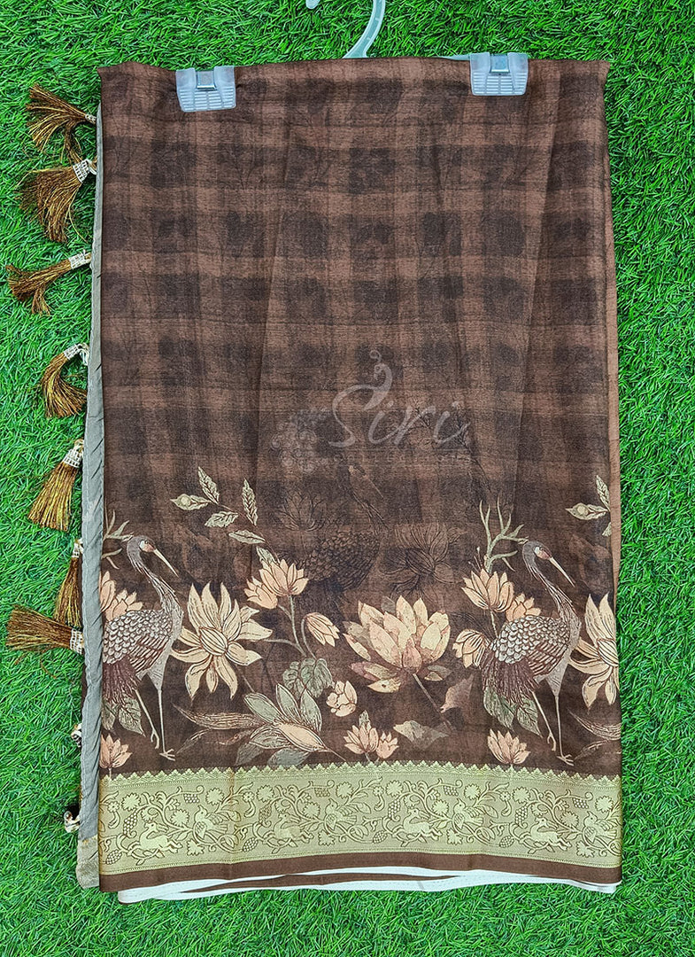 Beautiful Digital Print Viscose Crepe Saree