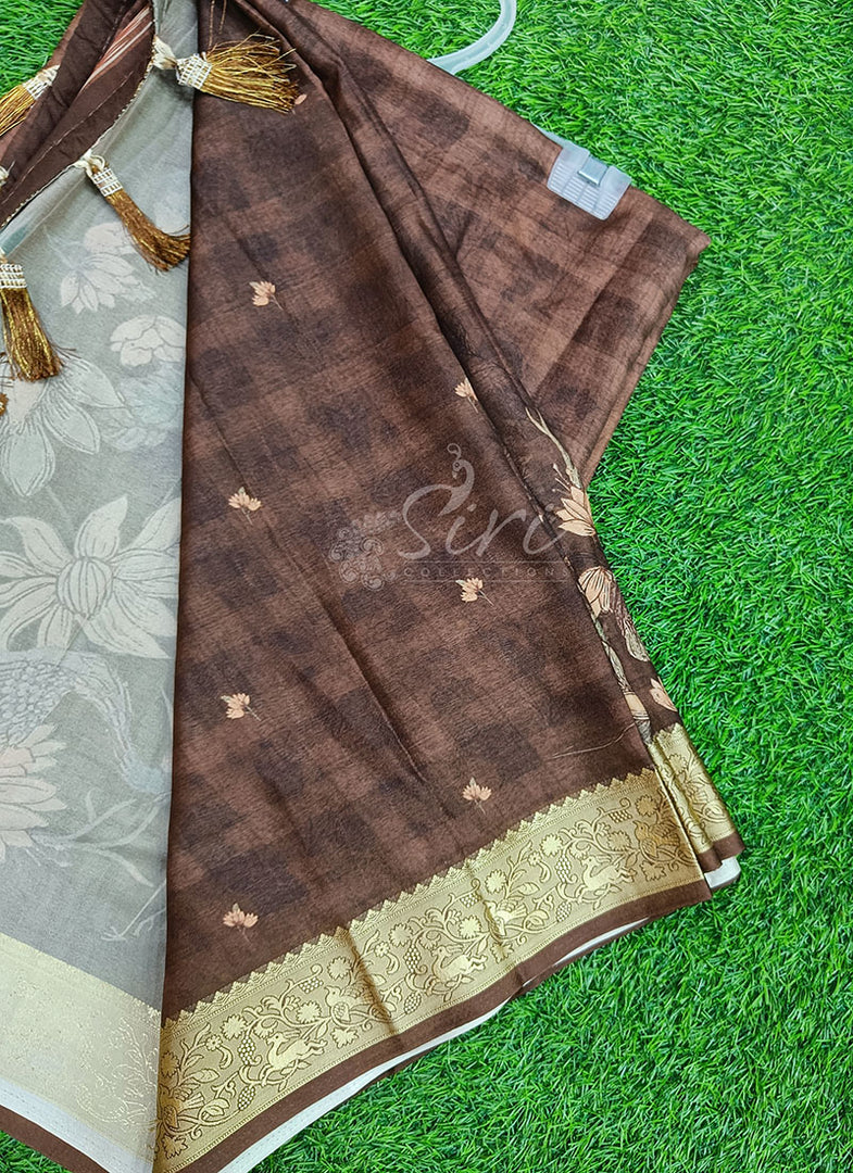 Beautiful Digital Print Viscose Crepe Saree