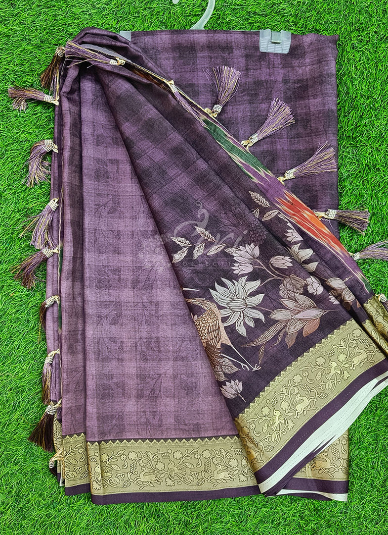 Beautiful Digital Print Viscose Crepe Saree