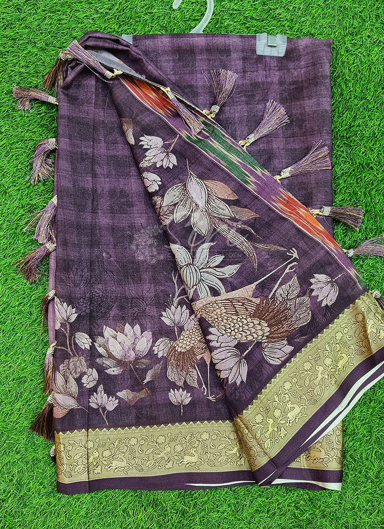 Beautiful Digital Print Viscose Crepe Saree