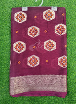 Load image into Gallery viewer, Festive Printed Fancy Chinon Crepe Saree