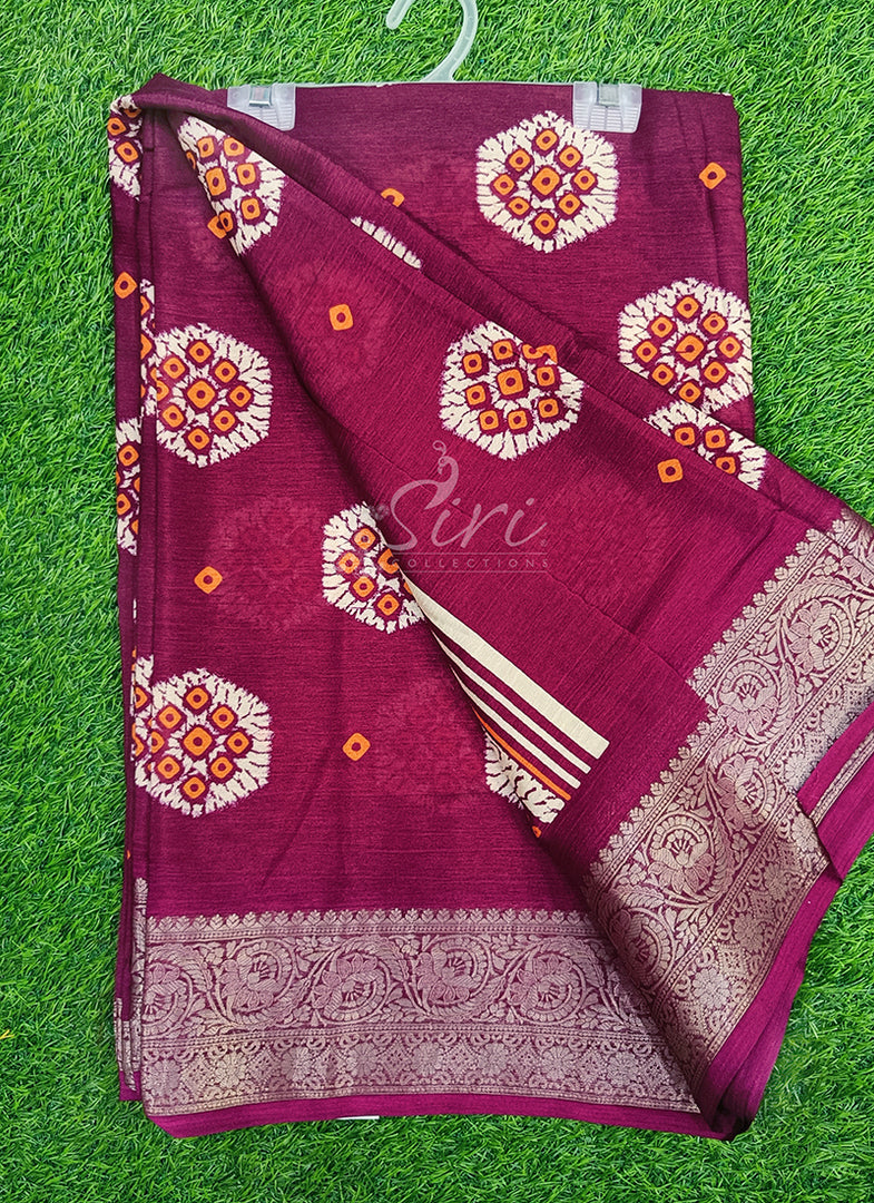Festive Printed Fancy Chinon Crepe Saree