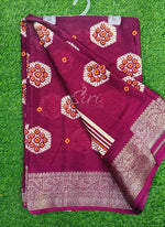 Load image into Gallery viewer, Festive Printed Fancy Chinon Crepe Saree