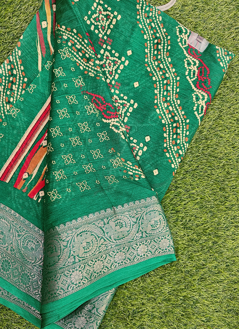 Festive Printed Fancy Chinon Crepe Saree