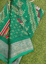 Load image into Gallery viewer, Festive Printed Fancy Chinon Crepe Saree