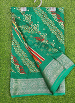 Load image into Gallery viewer, Festive Printed Fancy Chinon Crepe Saree