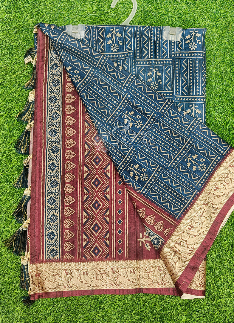 Beautiful Digital Print Viscose Crepe Saree