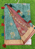 Load image into Gallery viewer, Beautiful Digital Print Viscose Crepe Saree