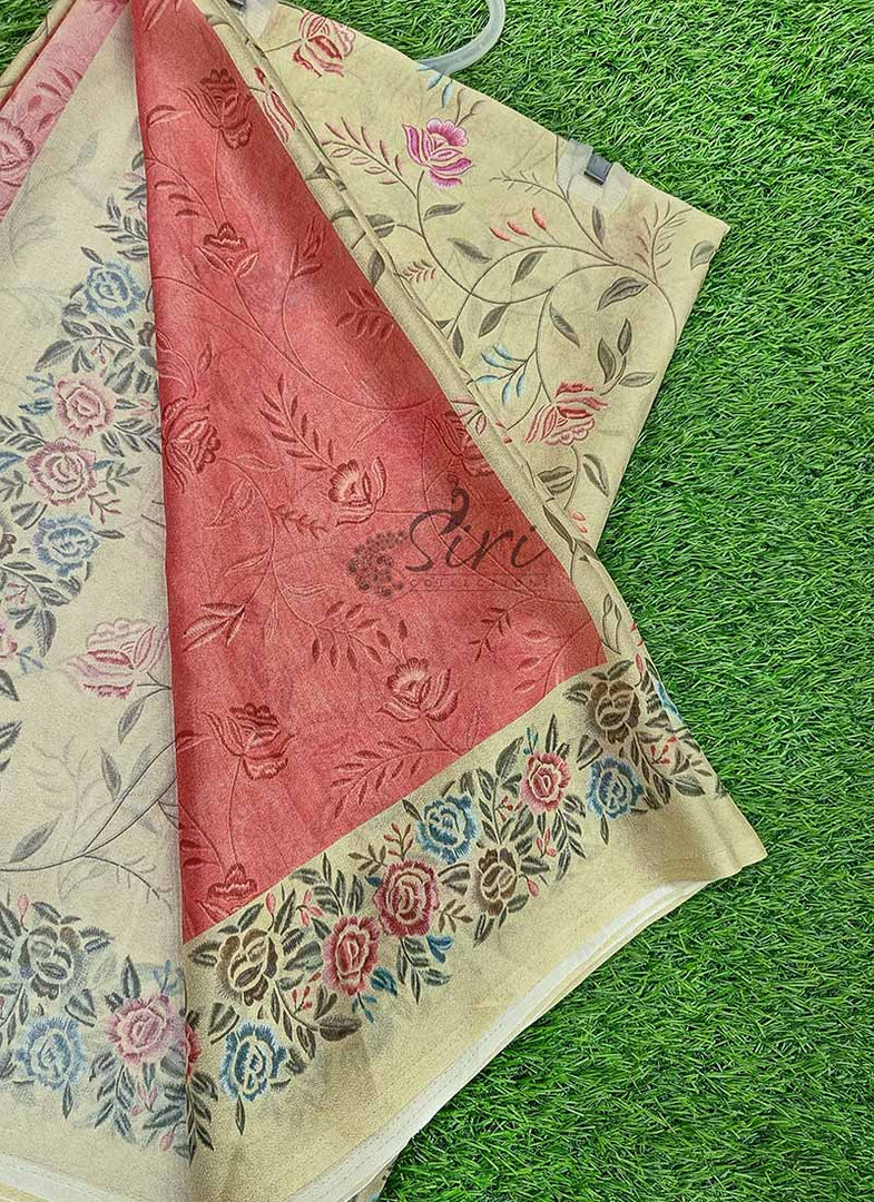 Latest Digital Print Crepe Georgette Saree