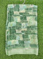 Load image into Gallery viewer, Lovely Moss Georgette Saree in Satin Borders