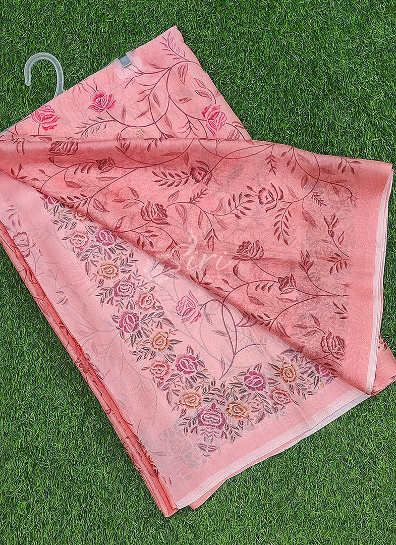 Latest Digital Print Crepe Georgette Saree