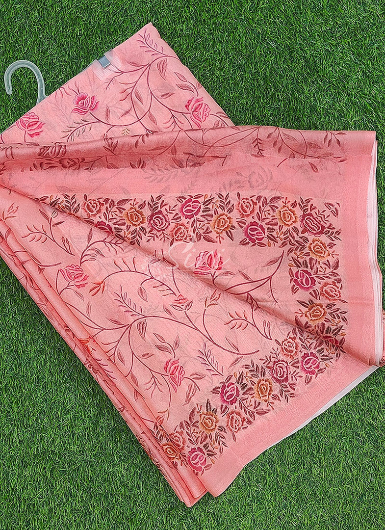 Latest Digital Print Crepe Georgette Saree