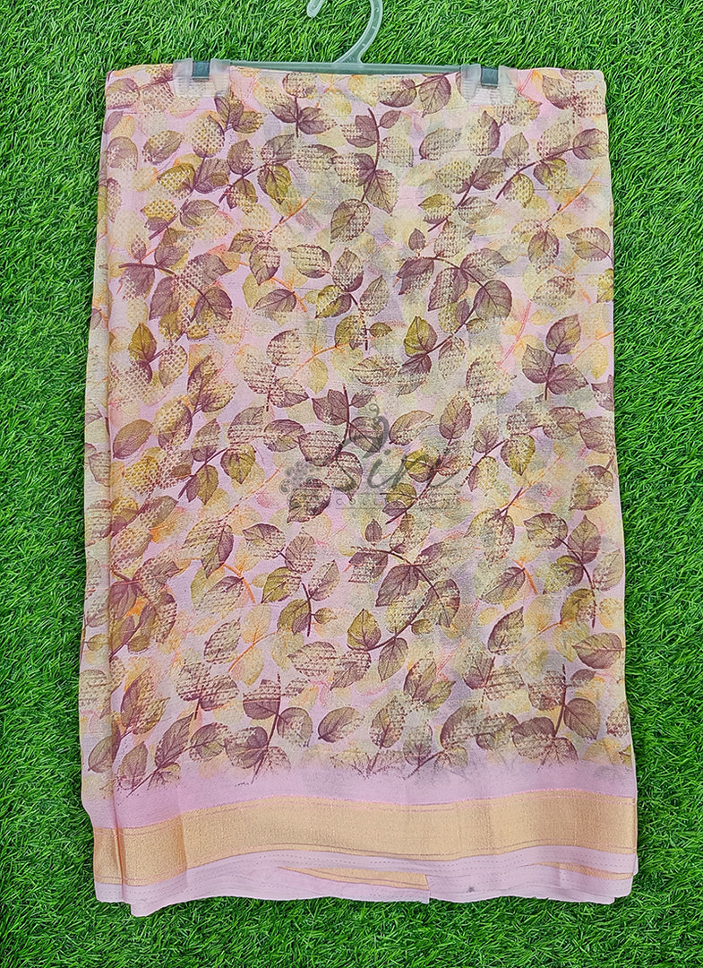 Lovely Printed Georgette Saree in Soft Borders