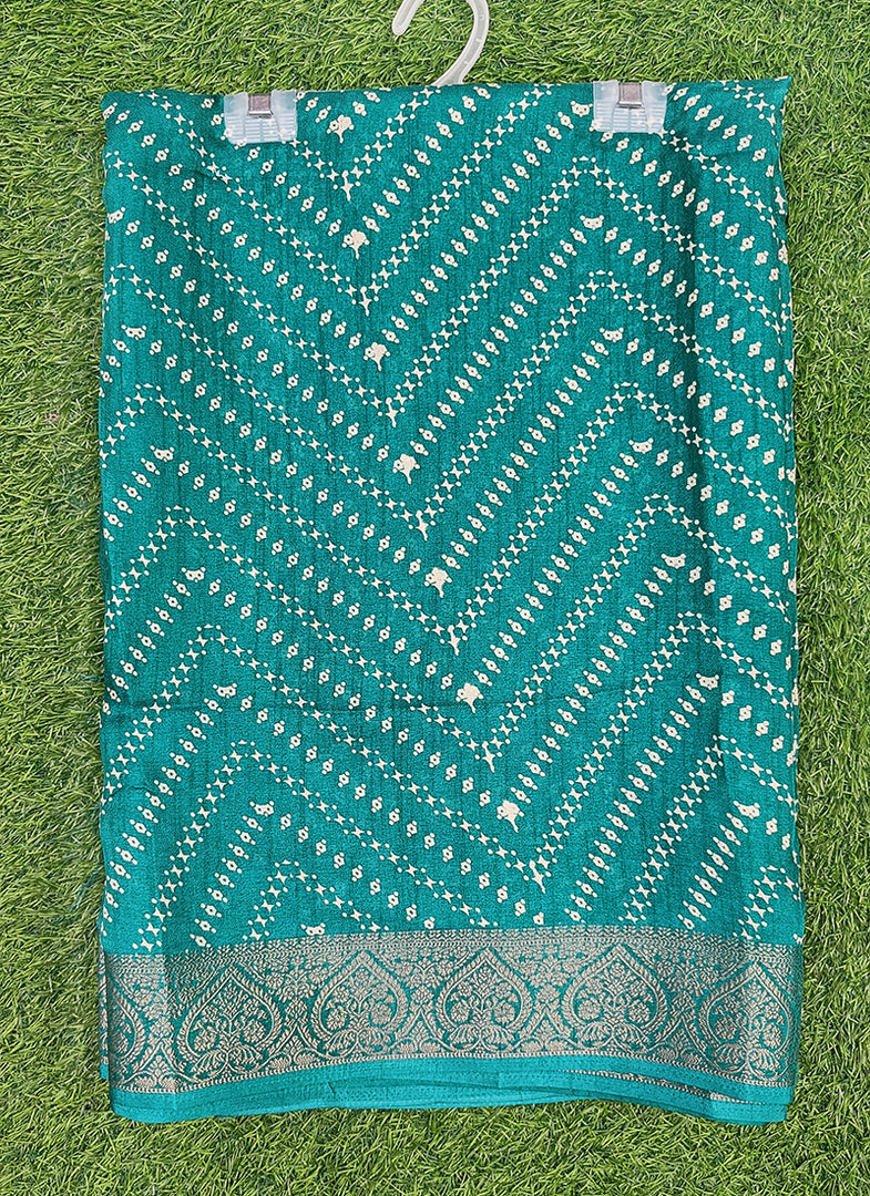 Latest Printed Moss Georgette Saree