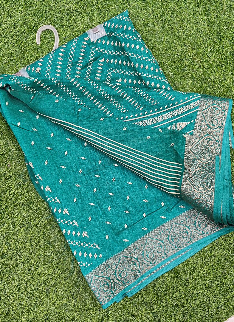 Latest Printed Moss Georgette Saree