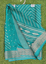 Load image into Gallery viewer, Latest Printed Moss Georgette Saree