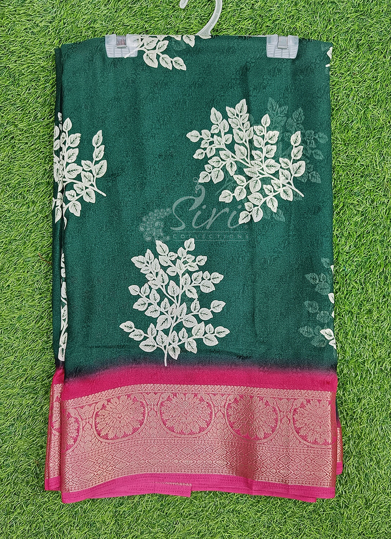Latest Printed Moss Georgette Saree