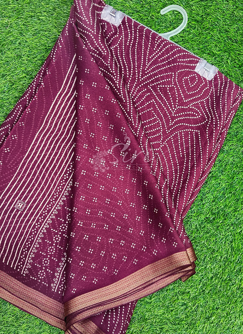 Beautiful Printed Moss Georgette Saree