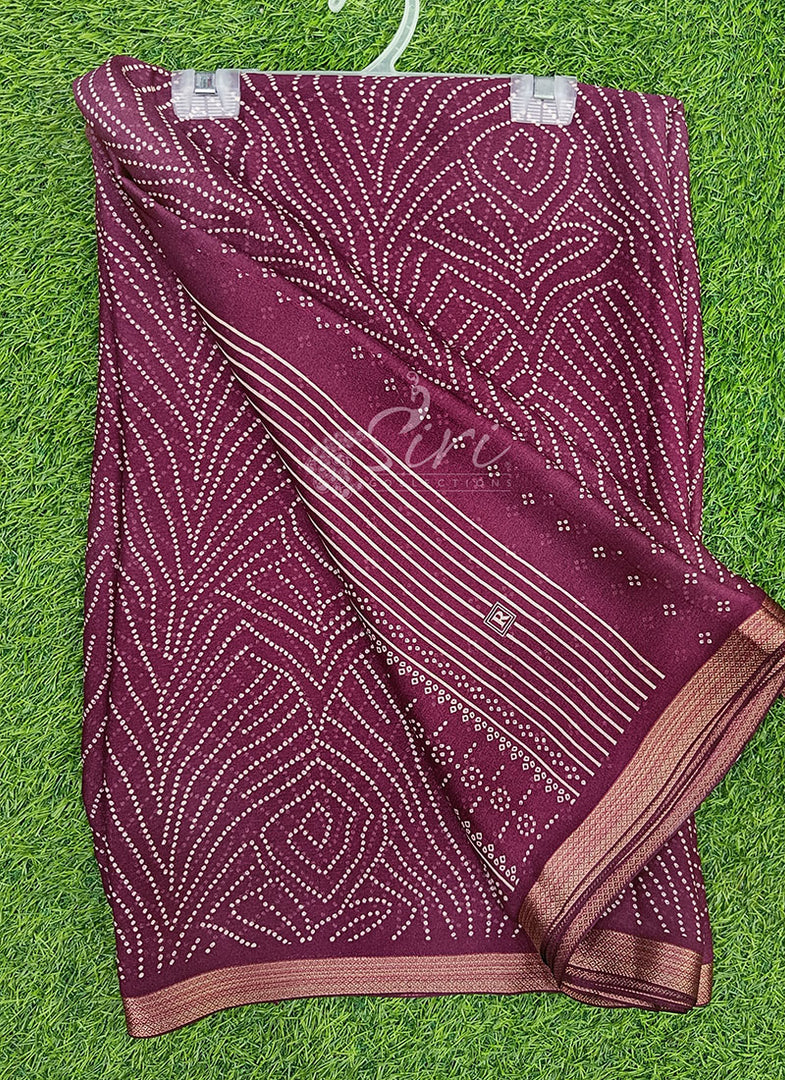 Beautiful Printed Moss Georgette Saree