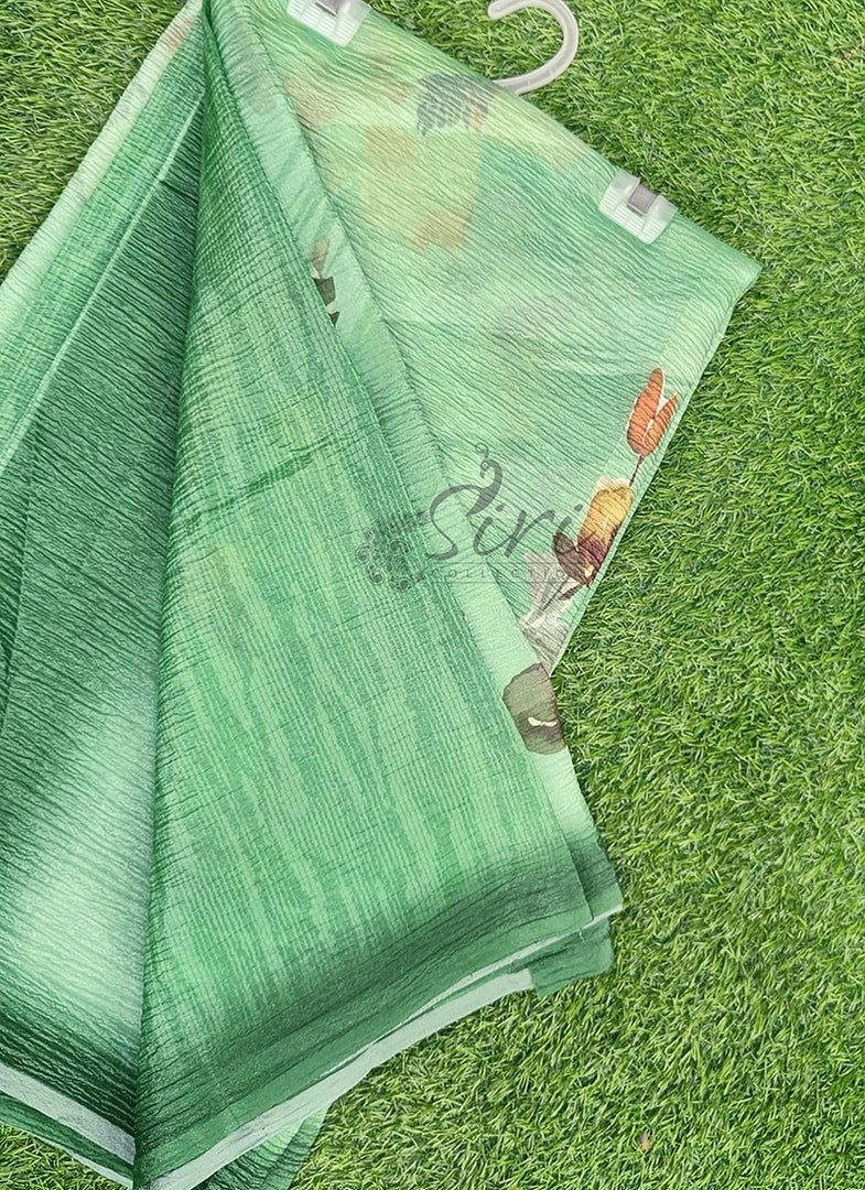 Lovely Digital Print Crush Saree