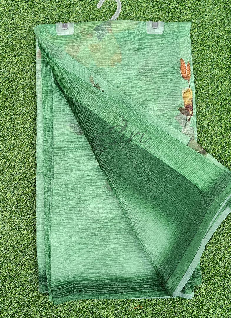 Lovely Digital Print Crush Saree