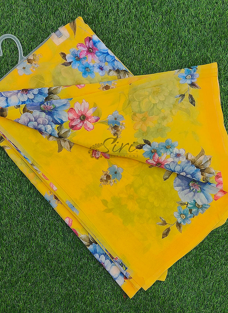 Beautiful Digital Print Georgette Saree with Blouse