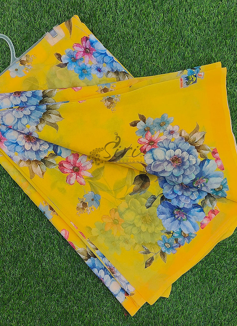 Beautiful Digital Print Georgette Saree with Blouse