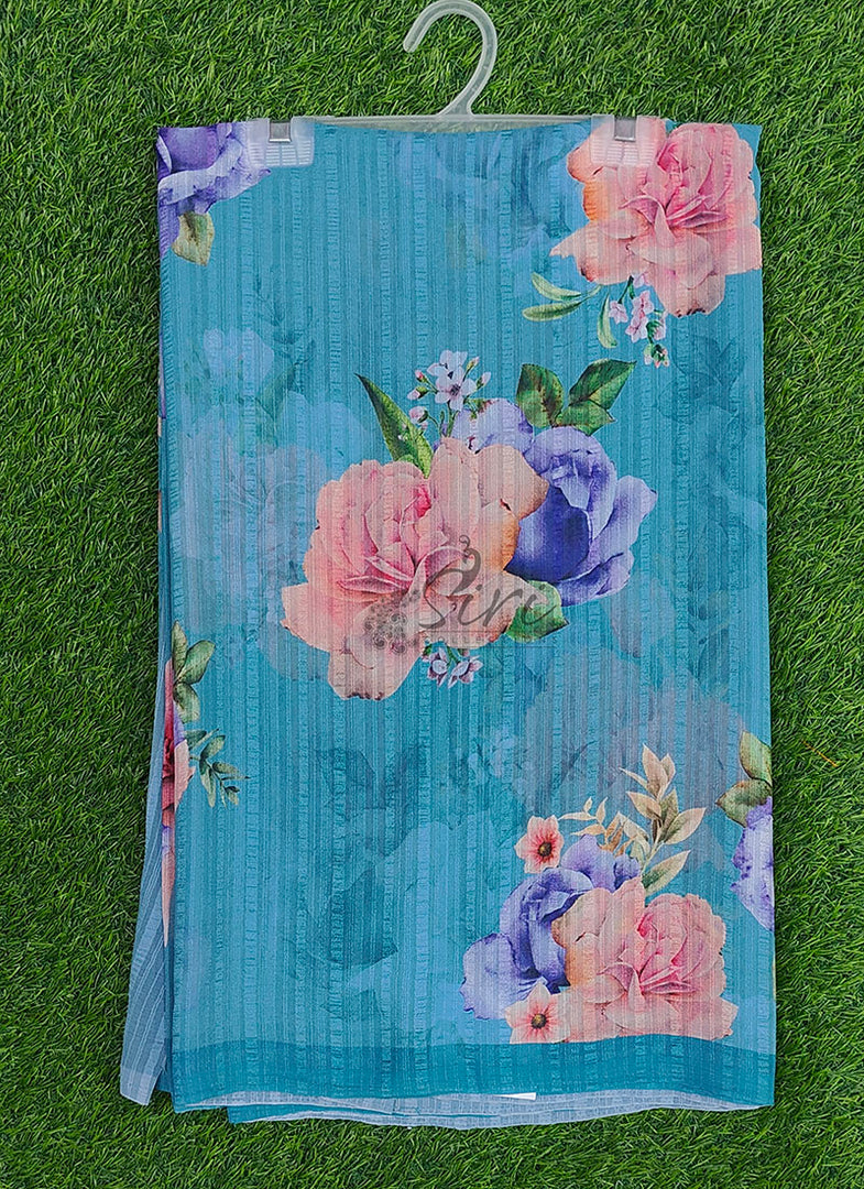 Beautiful Digital Print Georgette Saree with Blouse