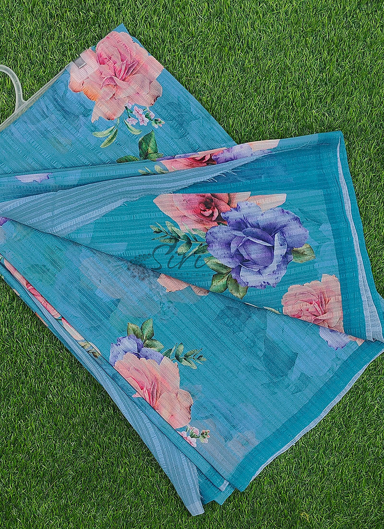 Beautiful Digital Print Georgette Saree with Blouse