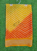 Load image into Gallery viewer, Beautiful Moss Georgette Saree in Leheriya Design