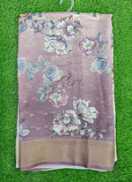 Load image into Gallery viewer, Lovely Digital Print Moss Georgette Saree