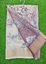 Load image into Gallery viewer, Lovely Digital Print Moss Georgette Saree