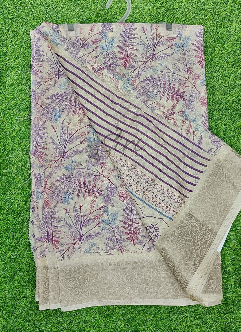 Beautiful Printed Moss Georgette Saree