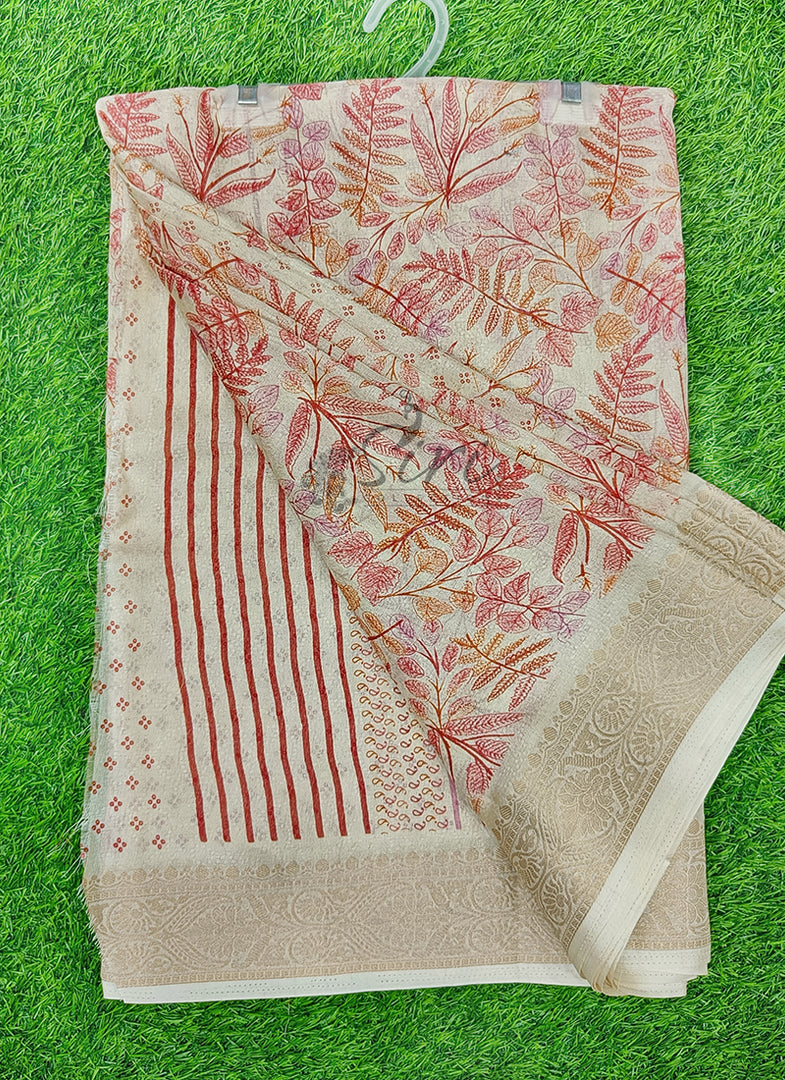 Beautiful Printed Moss Georgette Saree