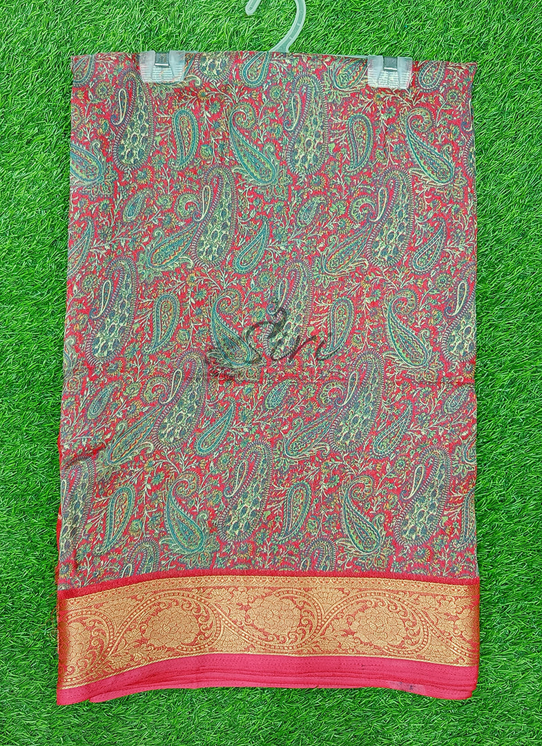 Beautiful Printed Moss Georgette Saree