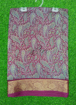 Load image into Gallery viewer, Beautiful Printed Moss Georgette Saree