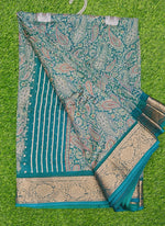 Load image into Gallery viewer, Beautiful Printed Moss Georgette Saree