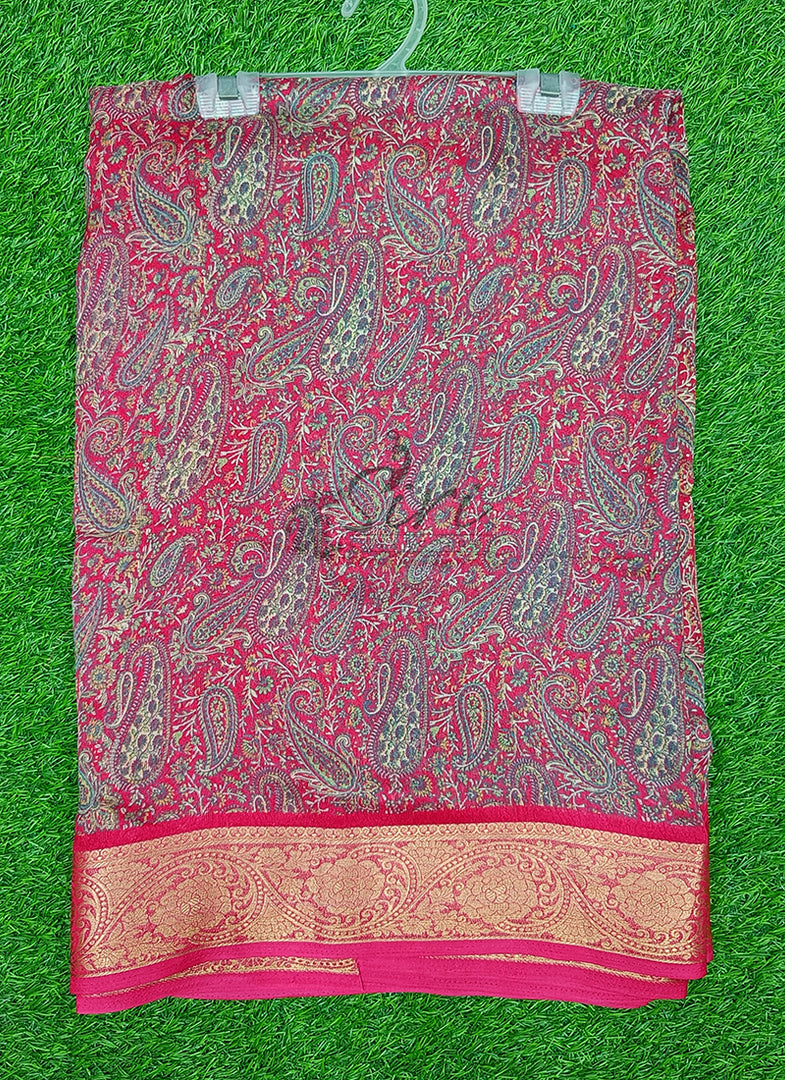 Beautiful Printed Moss Georgette Saree