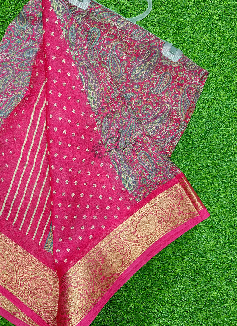 Beautiful Printed Moss Georgette Saree