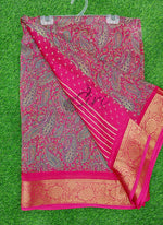 Load image into Gallery viewer, Beautiful Printed Moss Georgette Saree
