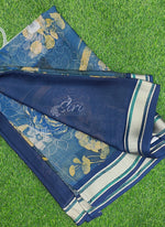 Load image into Gallery viewer, Beautiful Printed Moss Georgette Saree with Blouse