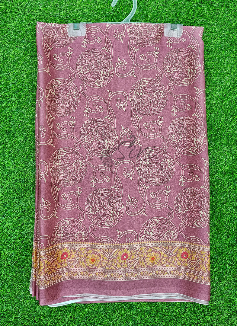 Latest Digital Print Crepe Georgette Saree